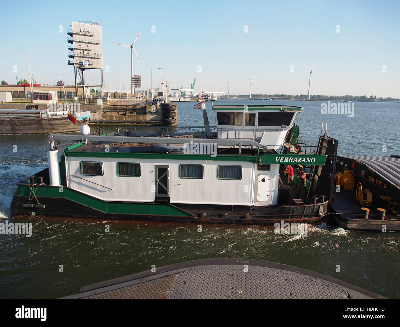 Verrazano (ship, 2000) ENI 06003800 Zandvlietsluis Port of Antwerp pic4 Stock Photo