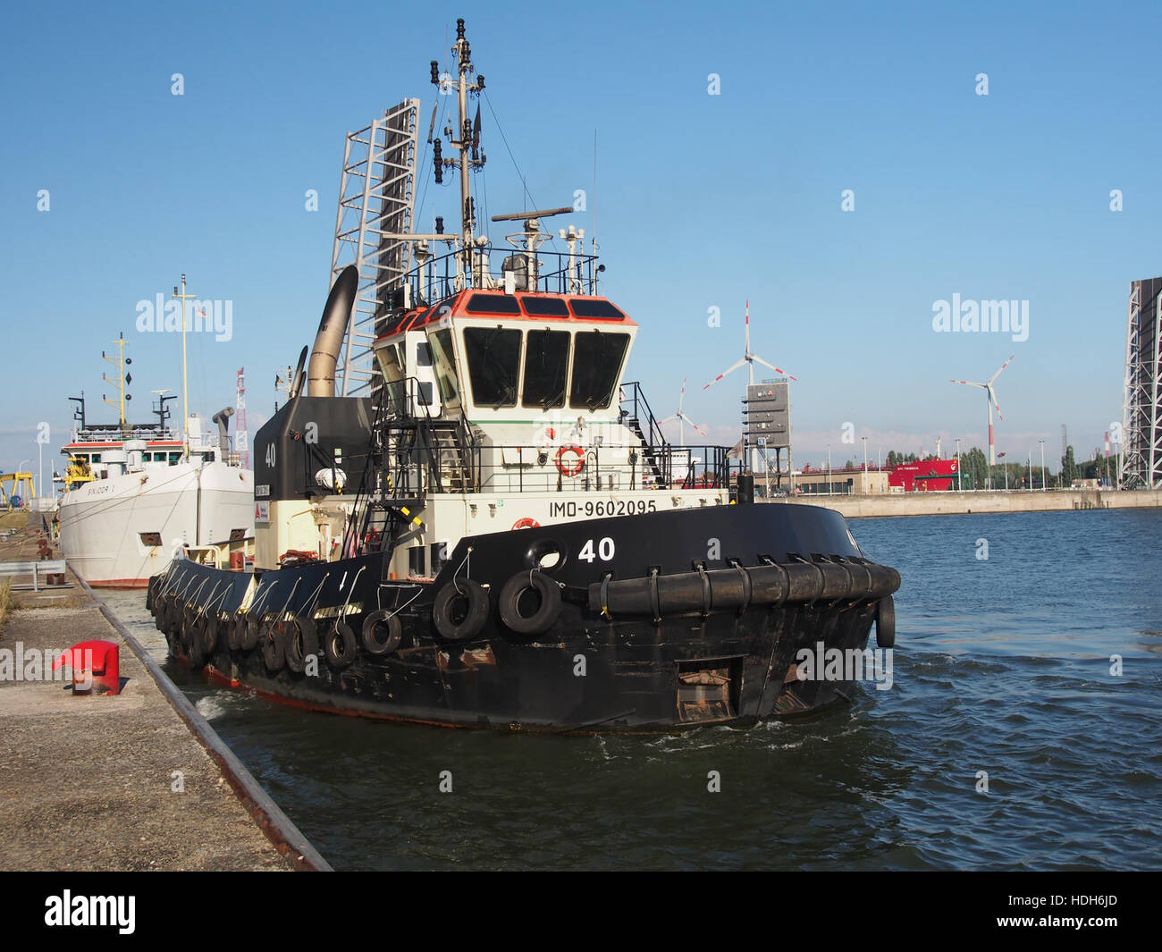 40 (tugboat, 2012) at the kai in front of the Berendrechtlock pic1 Stock Photo