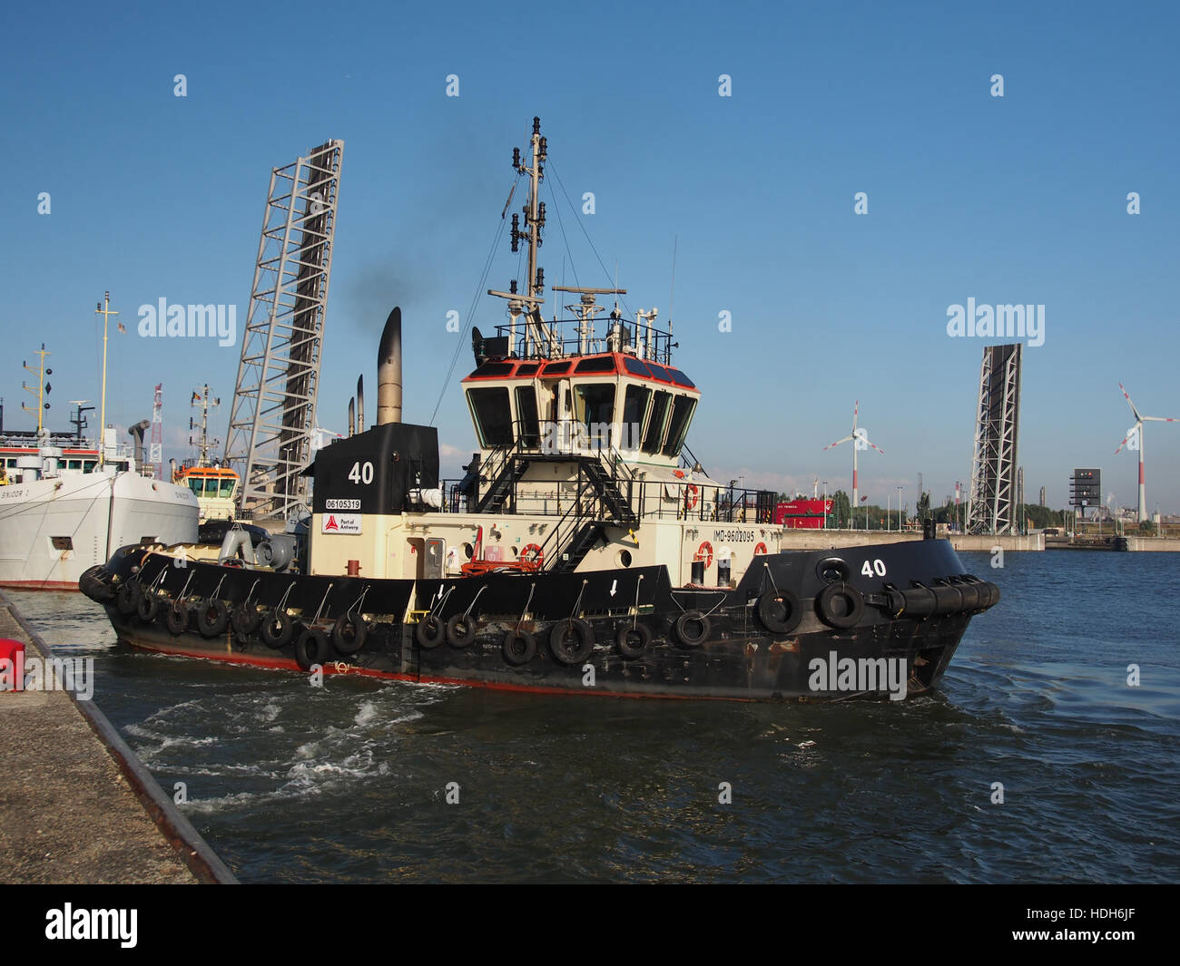 40 (tugboat, 2012) at the kai in front of the Berendrechtlock pic3 Stock Photo