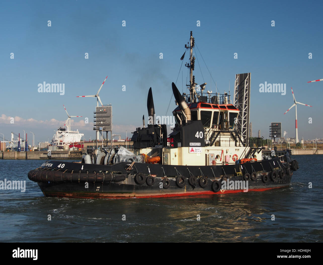 40 (tugboat, 2012) at the kai in front of the Berendrechtlock pic5 Stock Photo