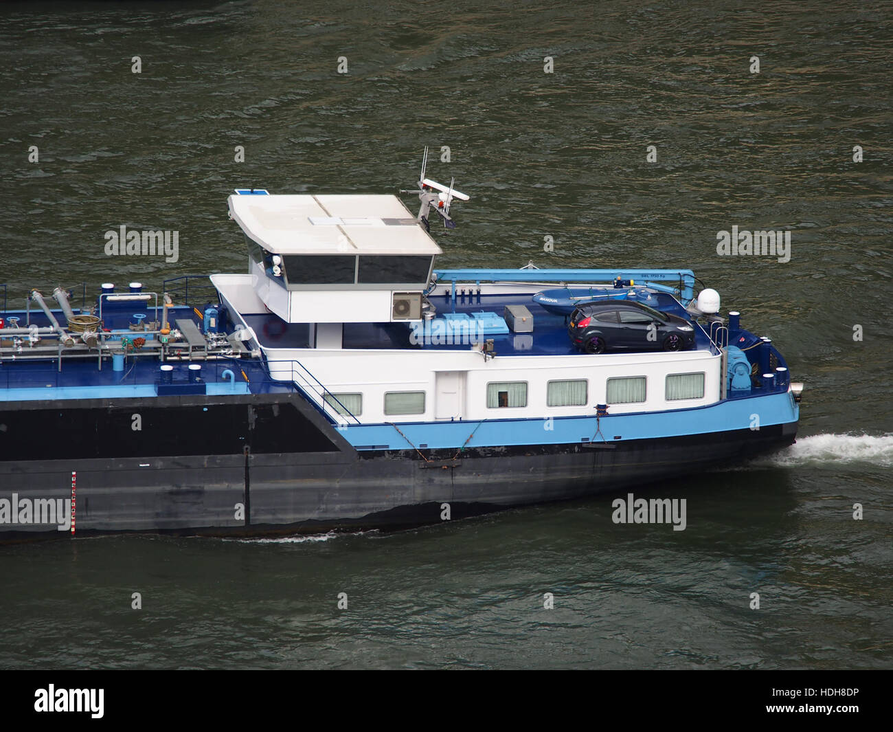 Manouk (ship, 2004) ENI 02326370 on the Rhine at Sankt Goar pic4 Stock Photo
