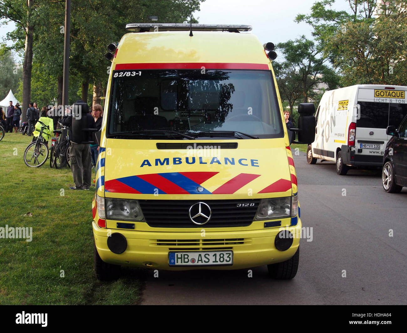Mercedes 312D ASB ambulance, Unit 82 83-1, Bremen pic1 Stock Photo
