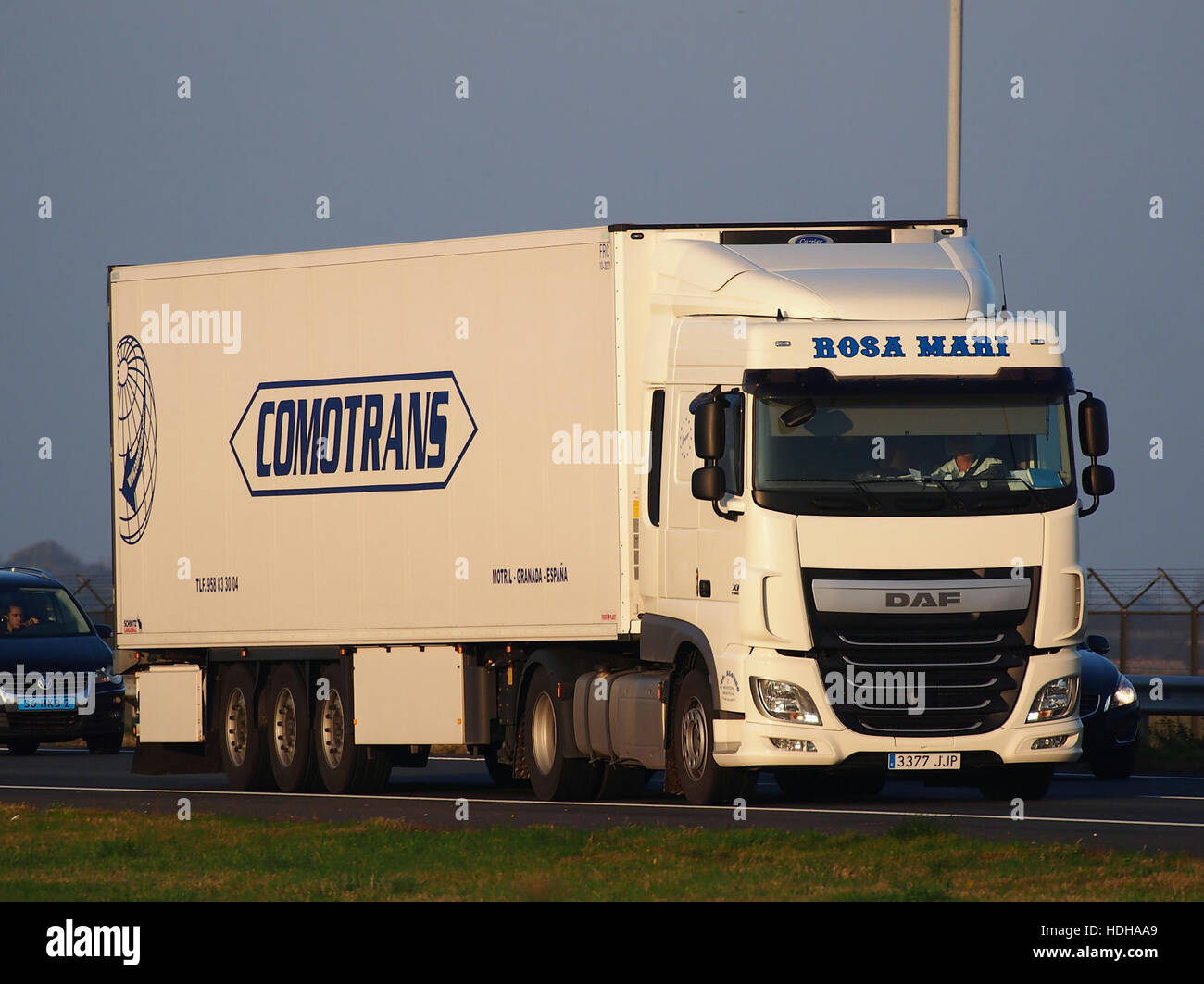 DAF truck, Rosa Mari Comotrans Stock Photo