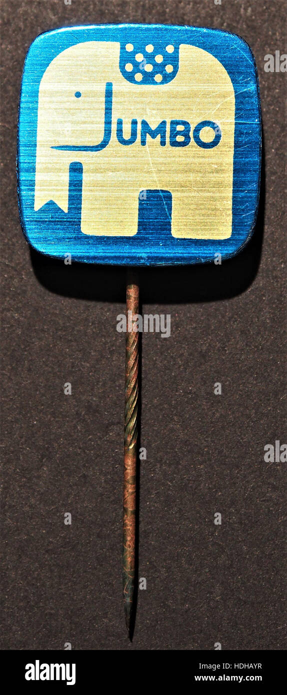 The term 'Jumbo speltje' refers to a large pin or brooch, likely of antique or historical significance. It is often used in Dutch and European culture as a decorative piece or accessory. Stock Photo