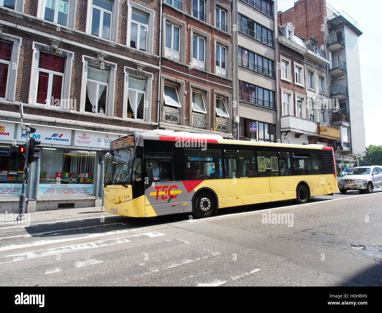 N3 with TEC autobus at Liege Stock Photo