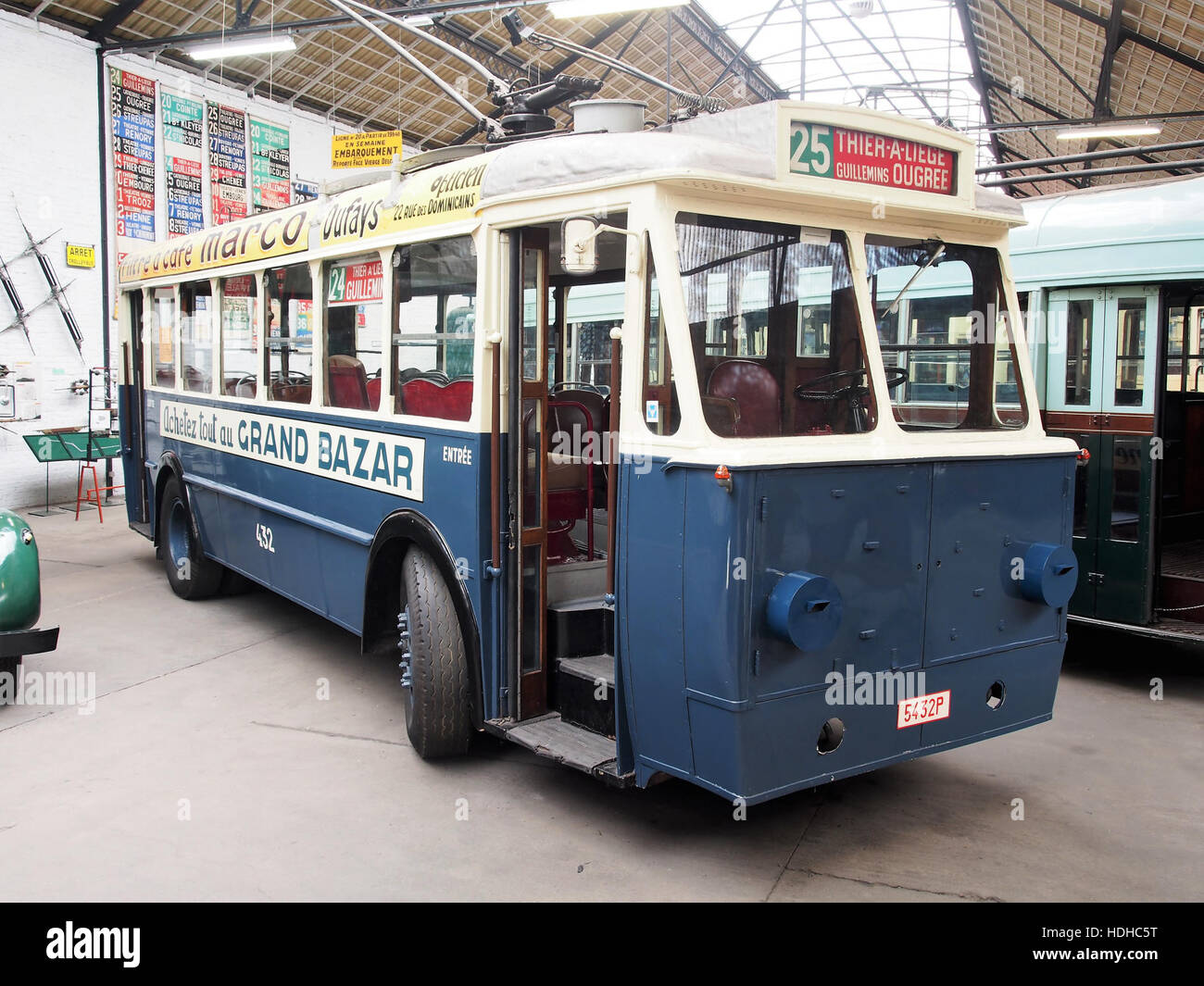TULE Trolleybus 432 line 25 Thier-A-Liege Ougree pic1 Stock Photo