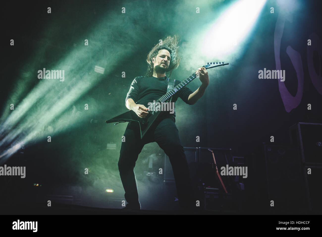 Casalecchio Di Reno, Italy. 09th Dec, 2016. Gojira performing live at the Unipol Arena, opening the Alter Bridge concert. © Alessandro Bosio/Pacific Press/Alamy Live News Stock Photo