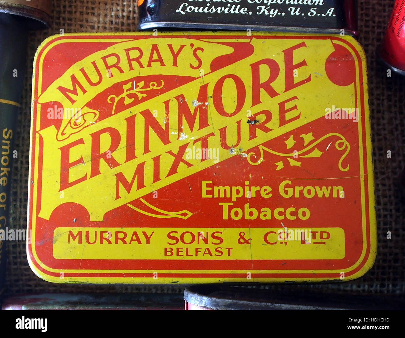 murray's erinmore mixture tobacco tin Murrays erinmore mixture tobacco tin hi-res stock photography and images