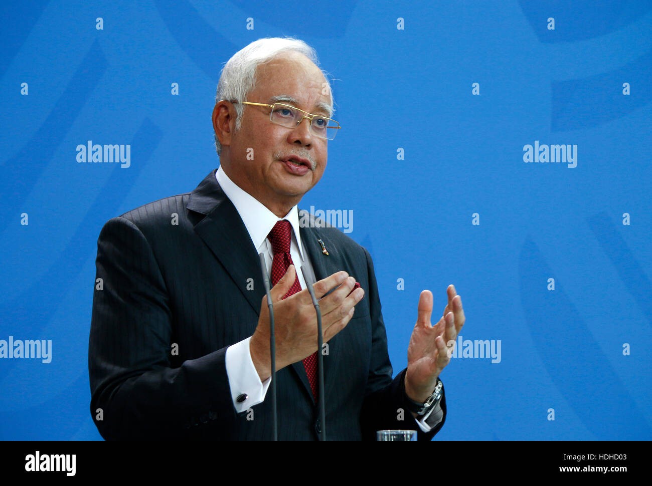 Najib Razak - Treffen der dt. Bundeskanzlerin mit dem Ministerpraesidenten von Malaysia, Bundeskanzleramt, 27. September 2016, Berlin. Stock Photo