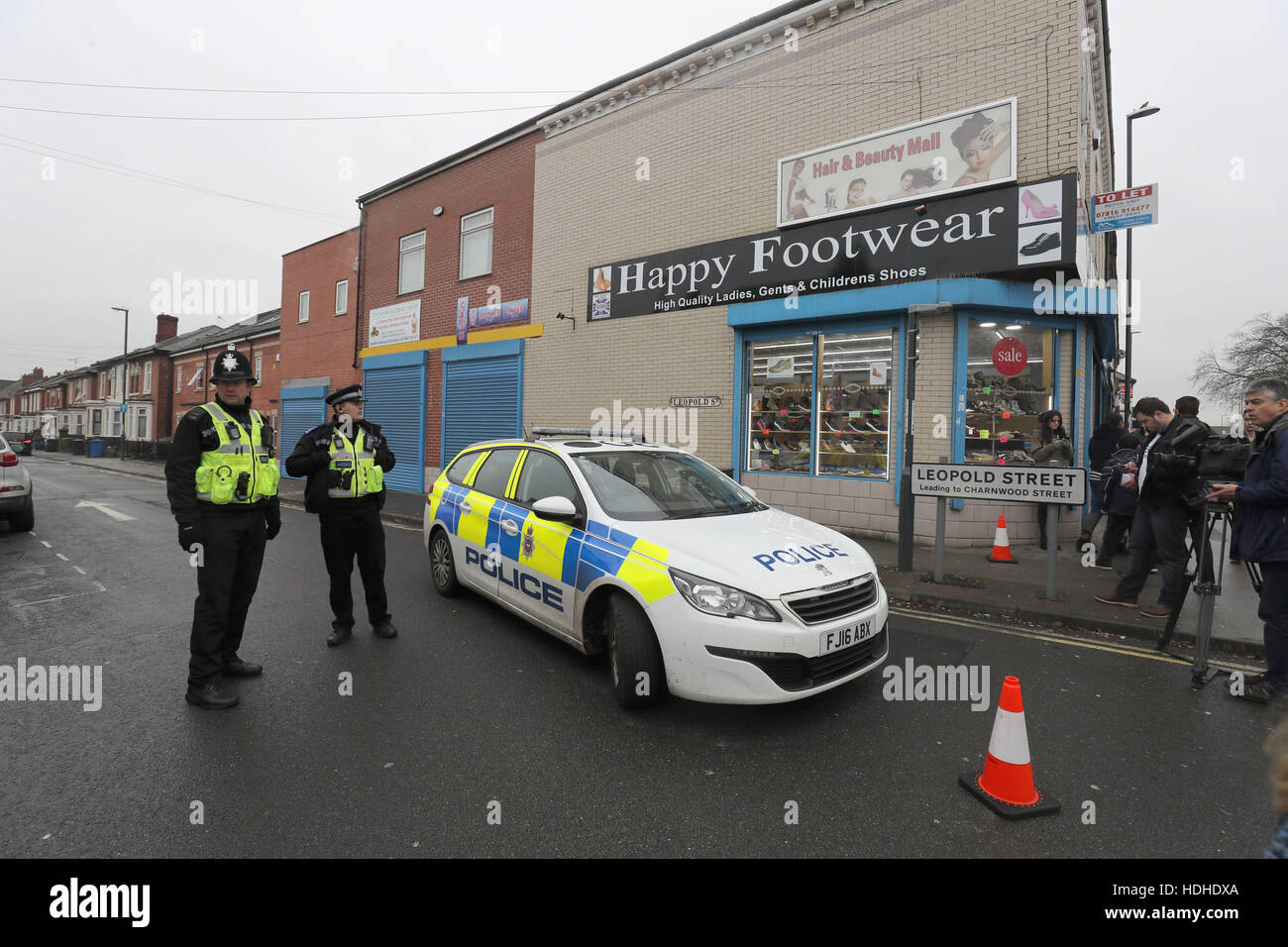 Police activity in Leopold Street, Derby, where officers are searching a  property after four people from the city were arrested on suspicion of  engaging in the preparation of an act of terrorism