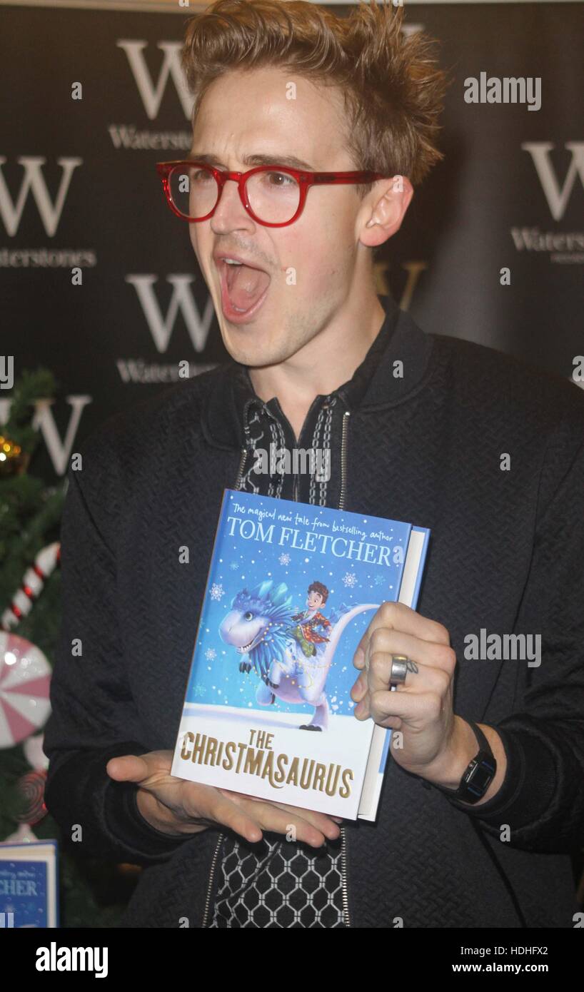 Tom Fletcher signs his new children's book 'The Christmasaurus' at a