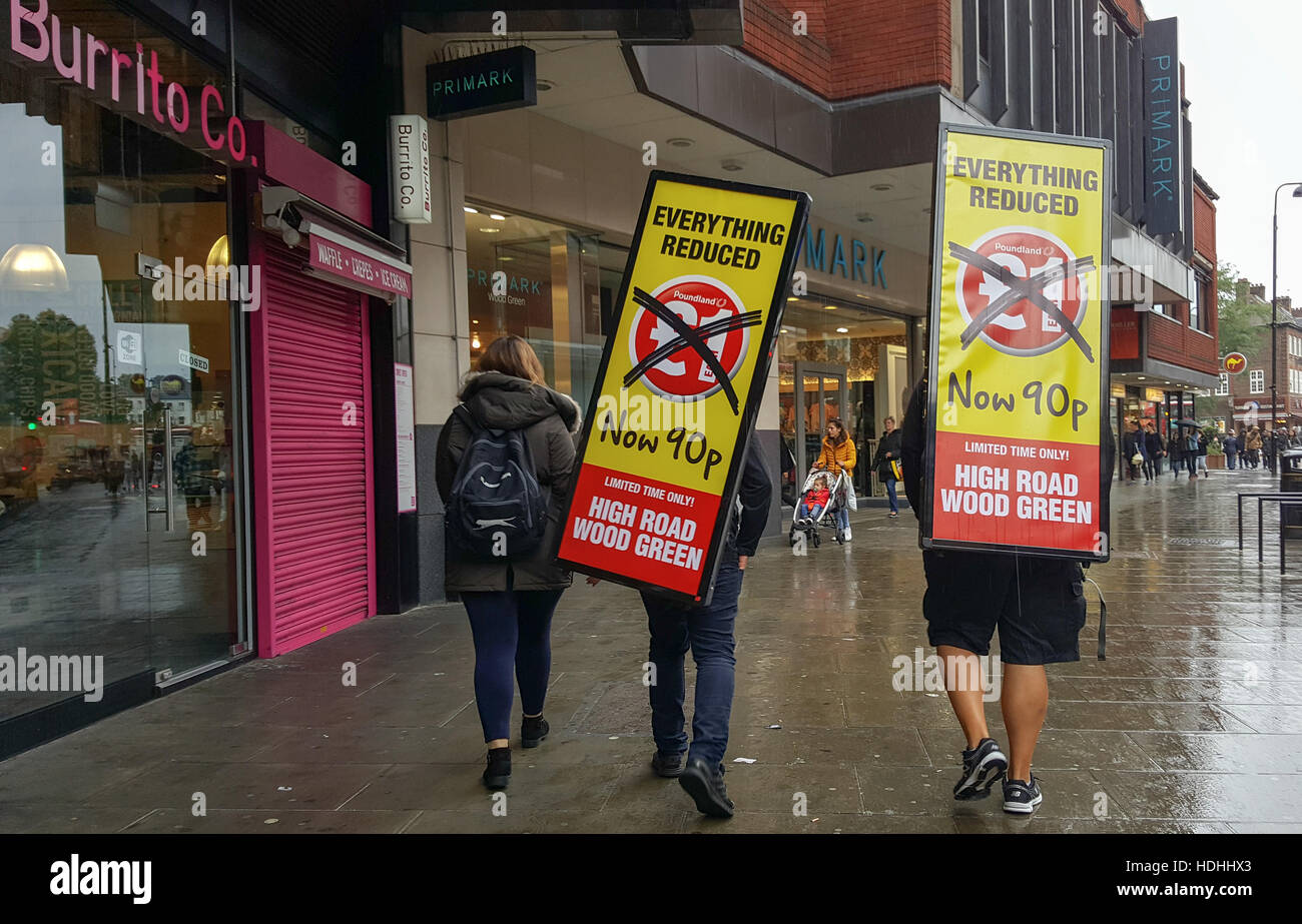 Poundland In Wood Green North London Drops It S Price To 90p On All Stock Photo Alamy