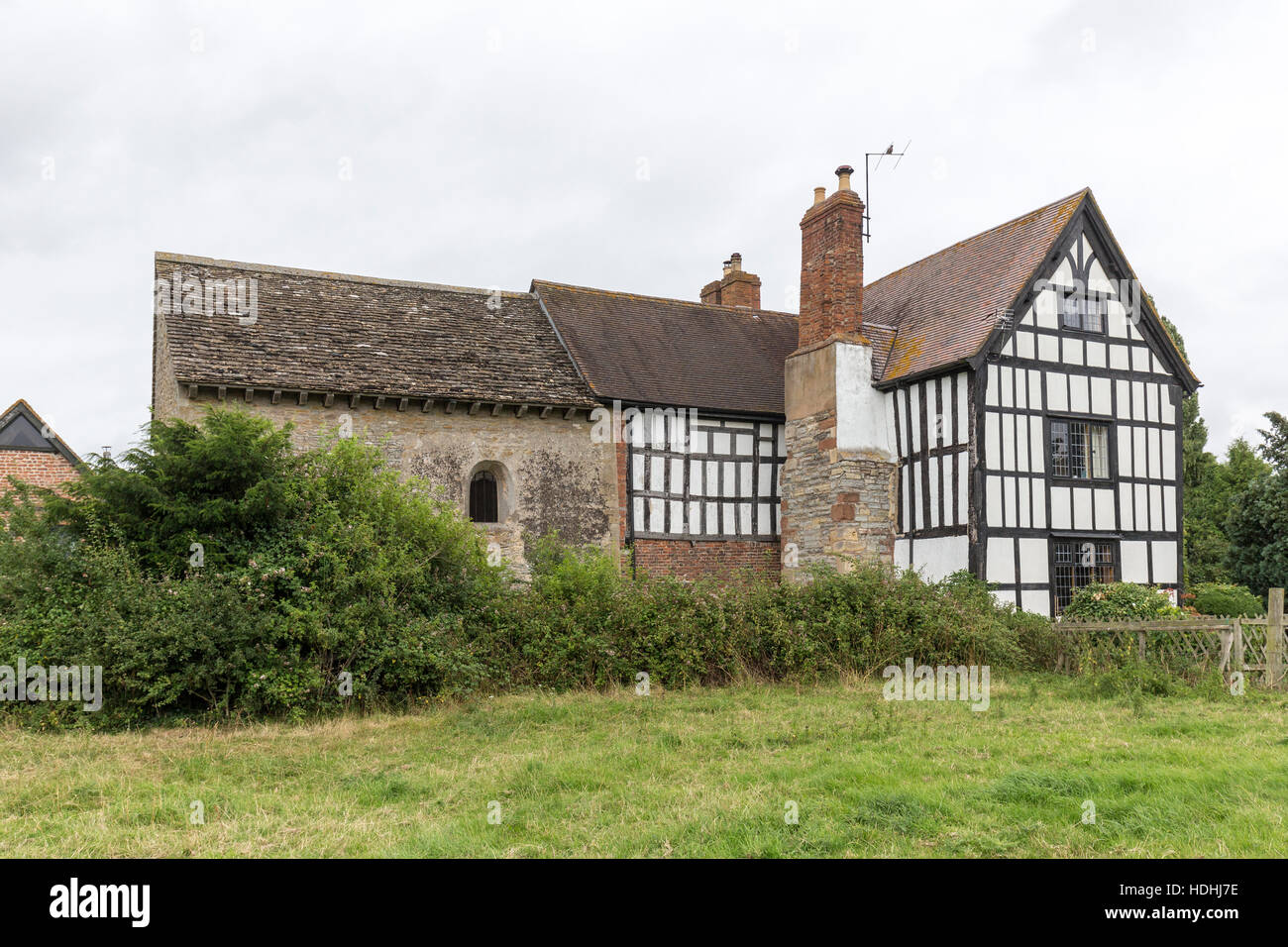 Odda's Chapel, a Saxon church, with an attached house, Deerhurst, Gloucestershire, UK Stock