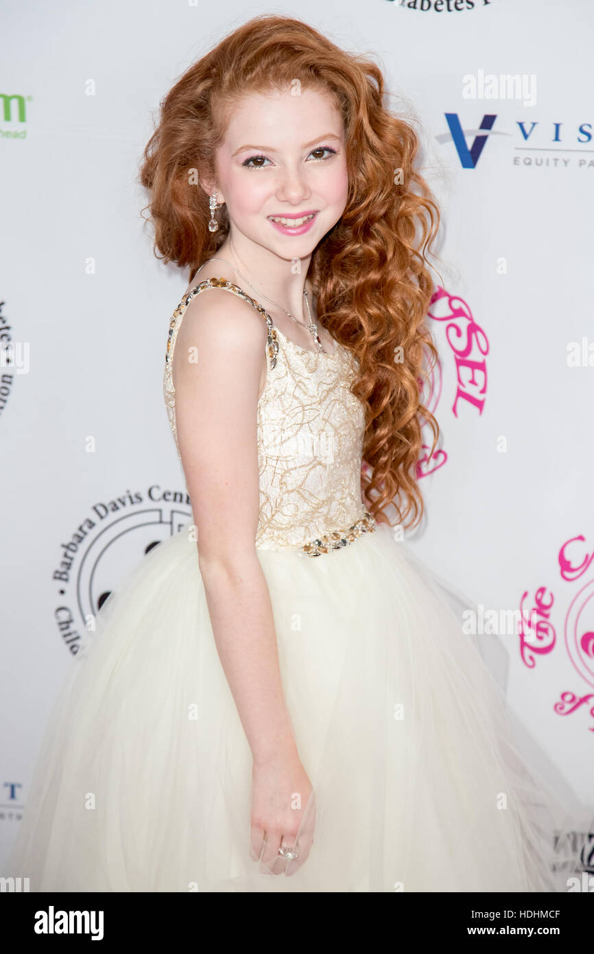 Francesca Capaldi attending the 2016 Carousel of Hope Ball, held at the Beverly Hilton Hotel, in Beverly Hills, California.  Featuring: Francesca Capaldi Where: Beverly Hills, California, United States When: 09 Oct 2016 Stock Photo