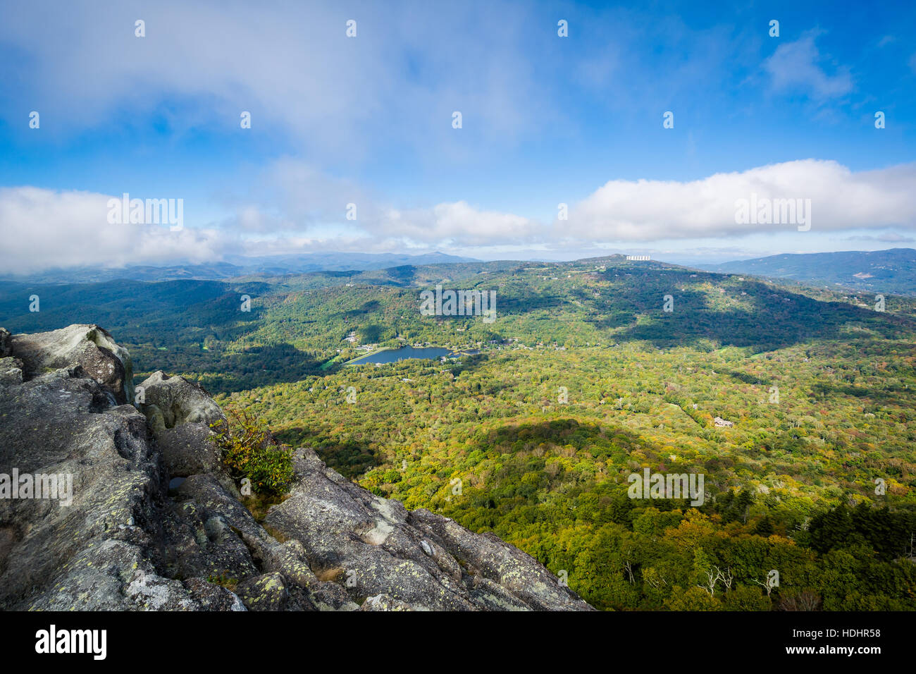 View of the Blue Ridge Mountains and Grandfather Lake from Grandfather