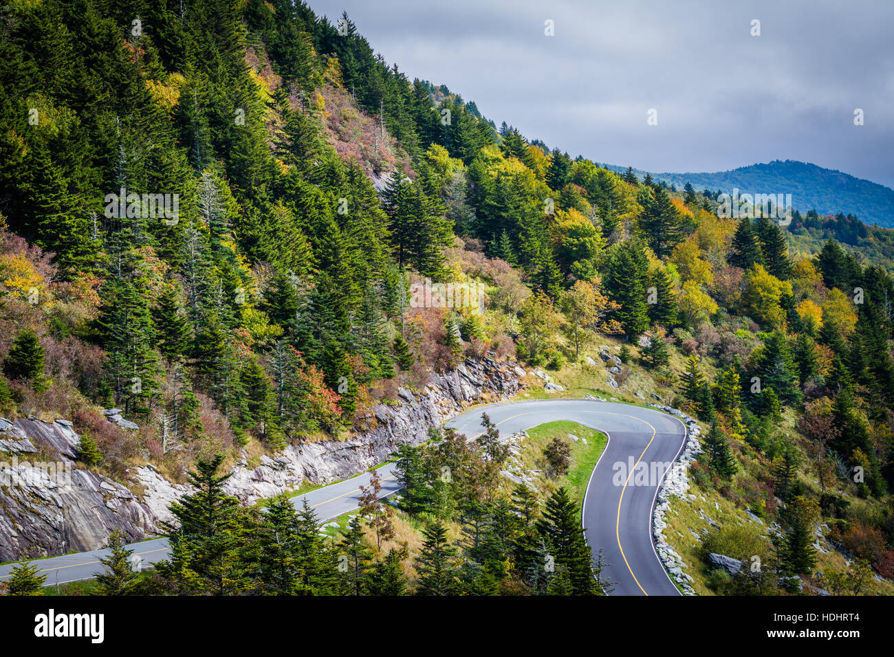 View of the road to Grandfather Mountain, at Grandfather Mountain