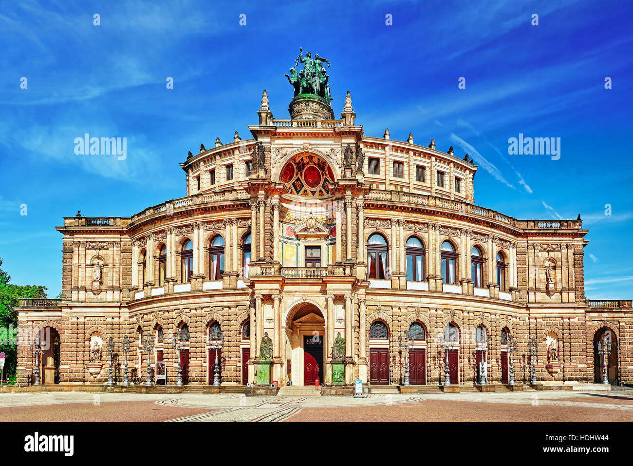 Semperoper is the opera house of the Sachsische Staatsoper Dresden