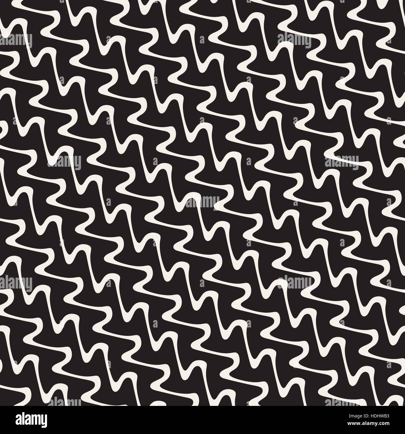 Vector Ripple Pattern Wavy Ripple Stripes. Vector Seamless Black and White Pattern Stock ...