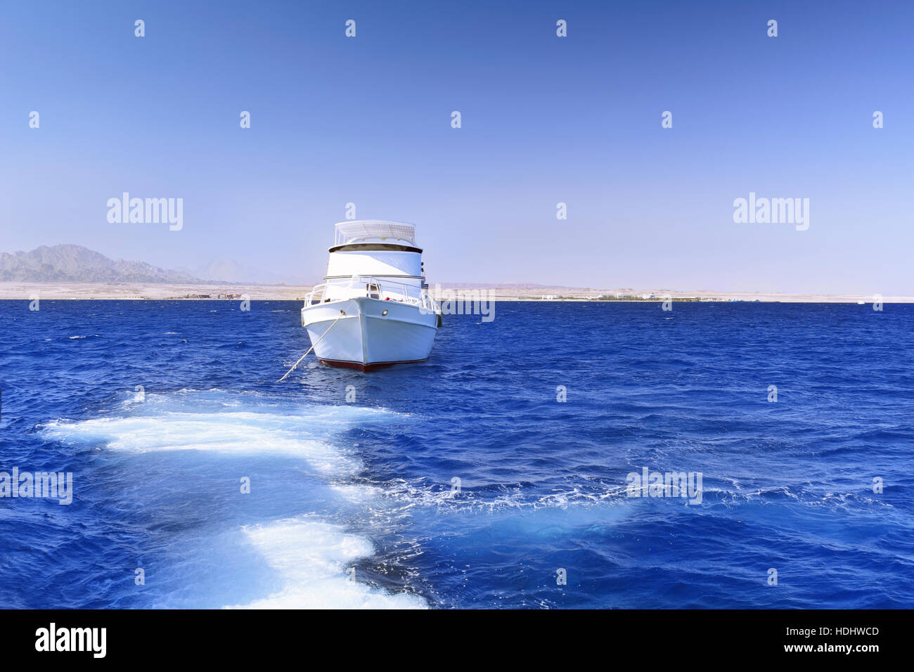 The white Yacht in the Red Sea. Egypt Stock Photo - Alamy
