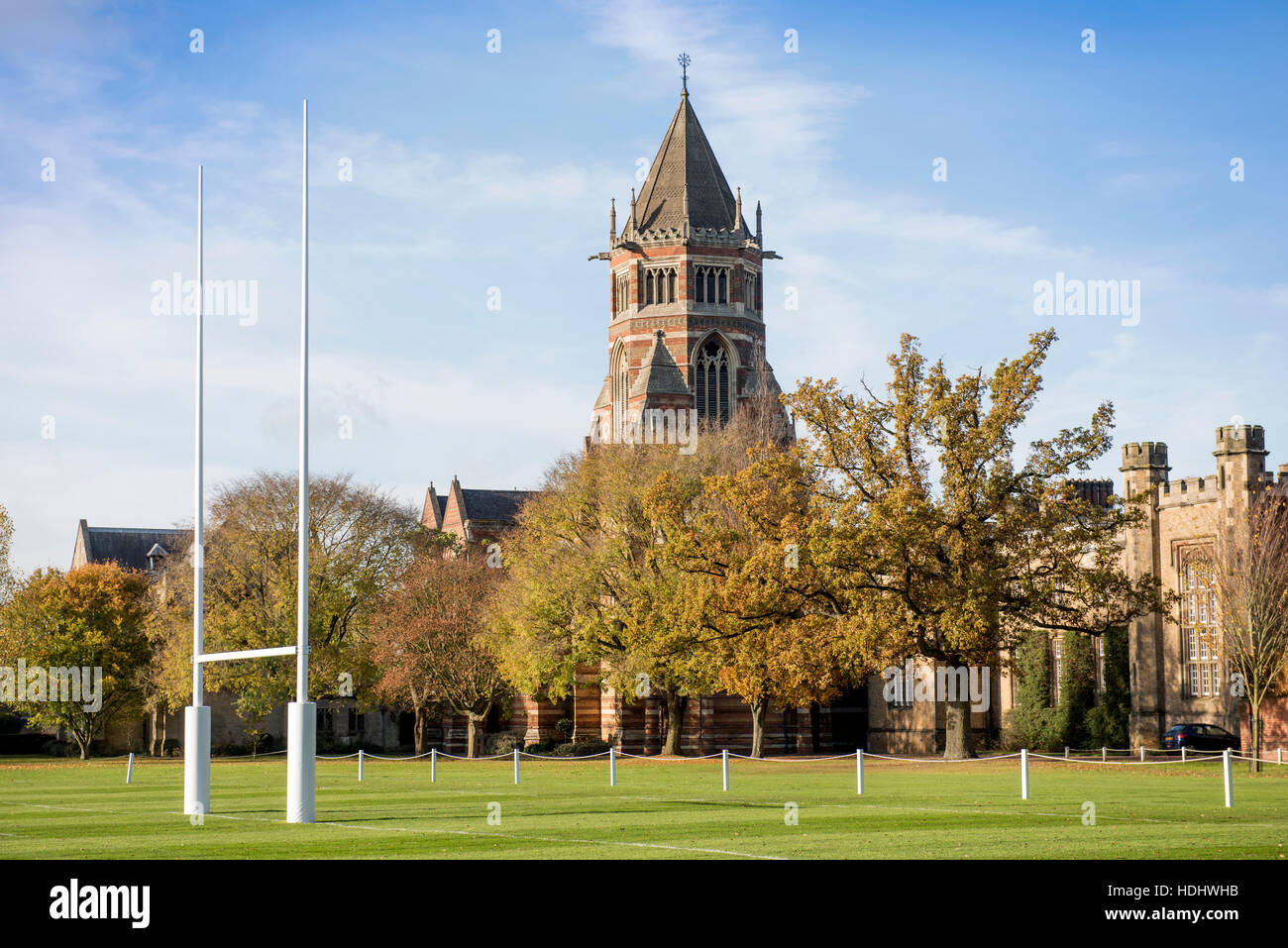 General view of Rugby School in Warwickshire, UK Stock Photo