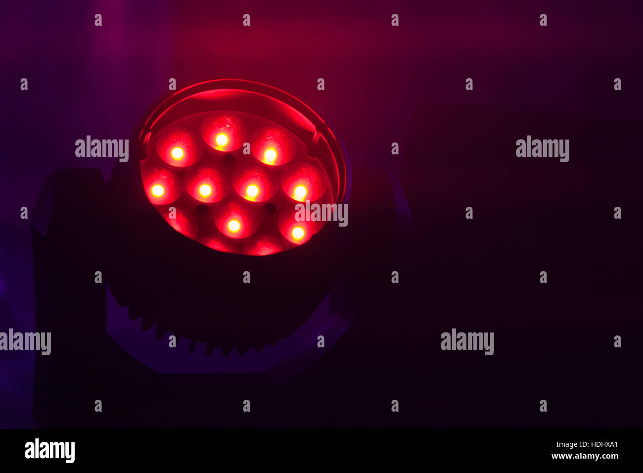 Modern LED spot light with red mood, modern stage illumination