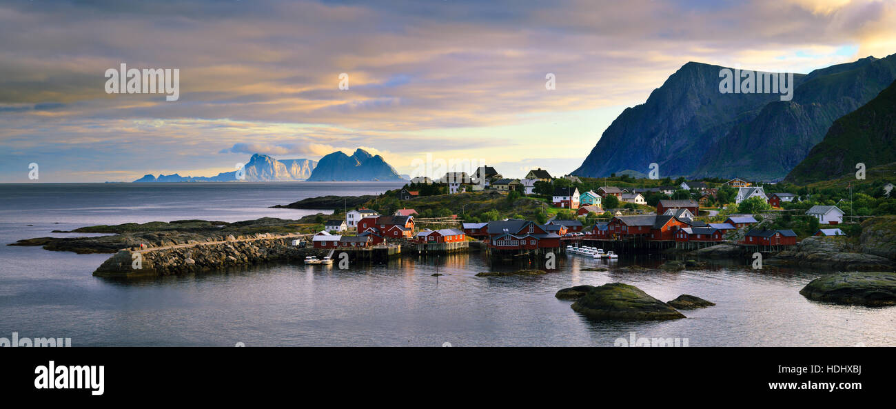 Fishing Village of Tind in Lofoten. Stock Photo