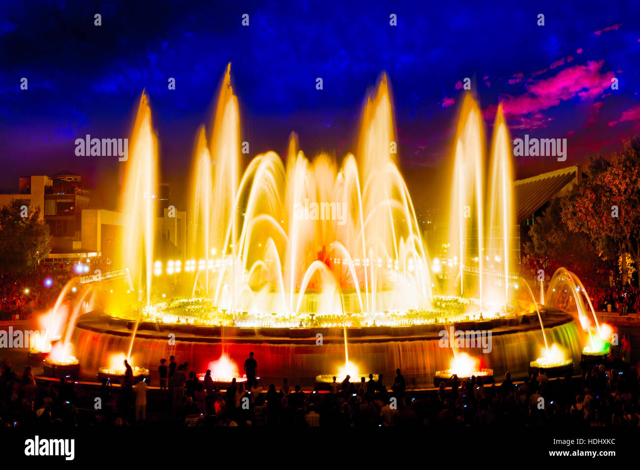 The famous Montjuic Fountain in Barcelona.Spain Stock Photo Alamy