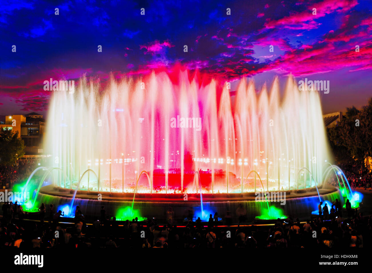 The famous Montjuic Fountain in Barcelona.Spain Stock Photo Alamy