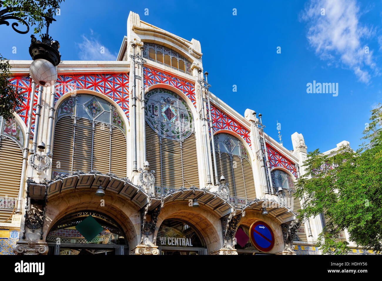 Historical places of Valencia Central market. Spain Stock Photo Alamy