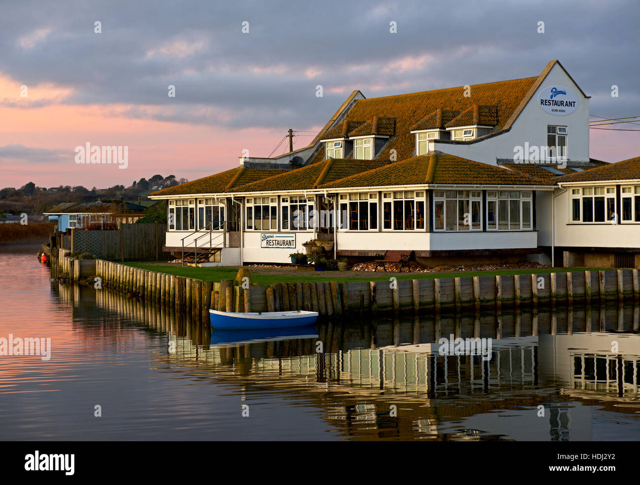 The Riverside seafood restaurant, West Bay, Bridport, Dorset, England