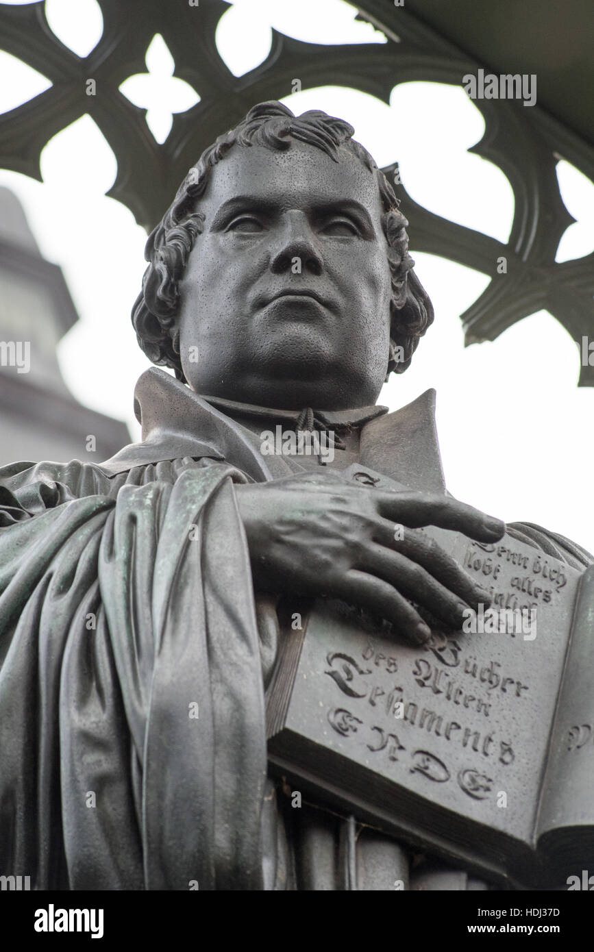 Statue of Martin Luther in Wittenberg, Germany Stock Photo - Alamy