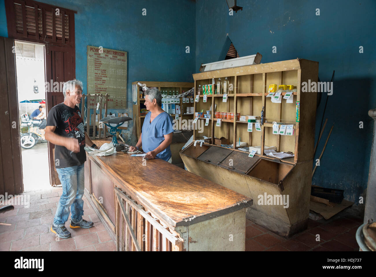 Cuban ration shop Stock Photo