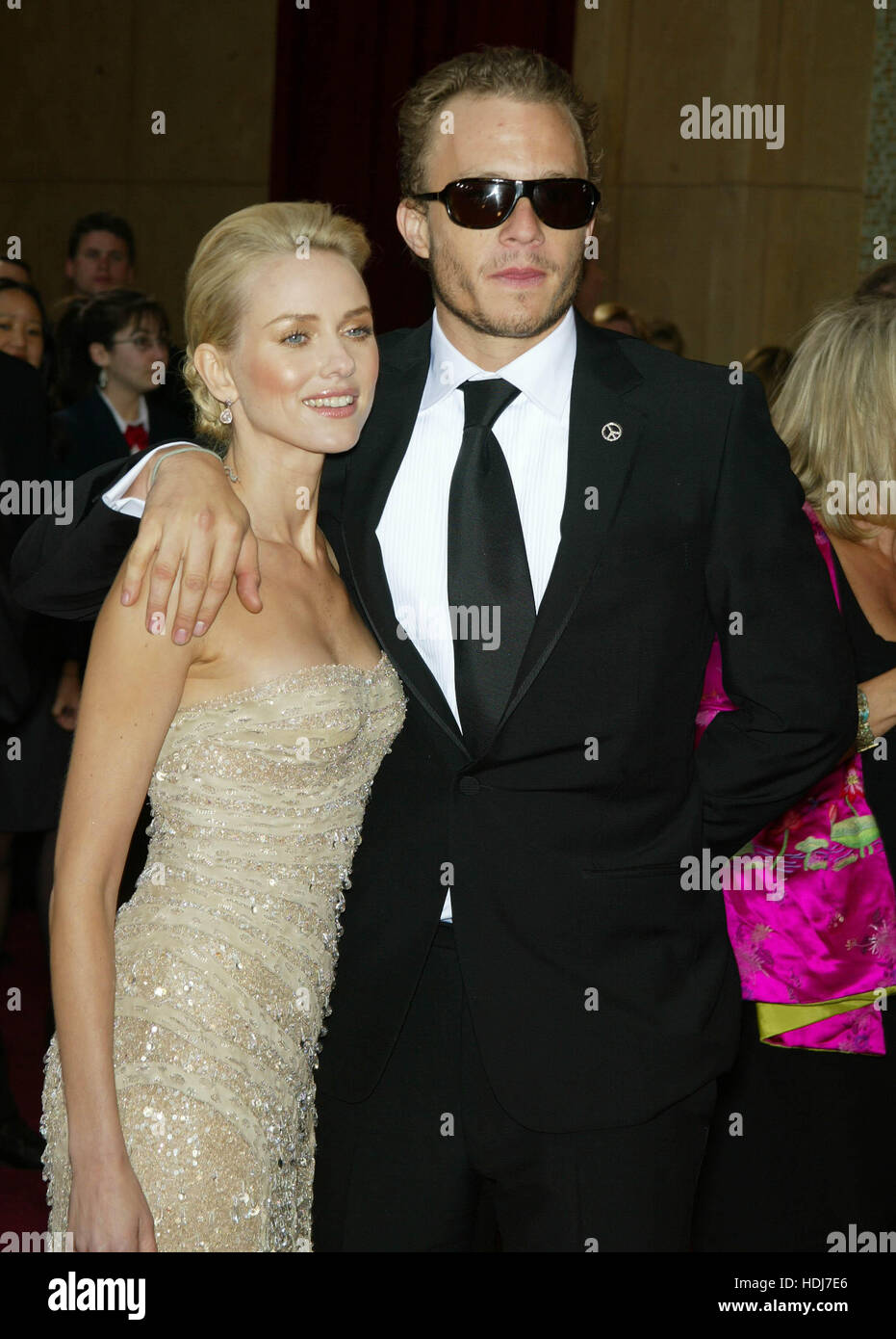 Naomi Watts and Heath Ledger at the Academy Awards in Hollywood