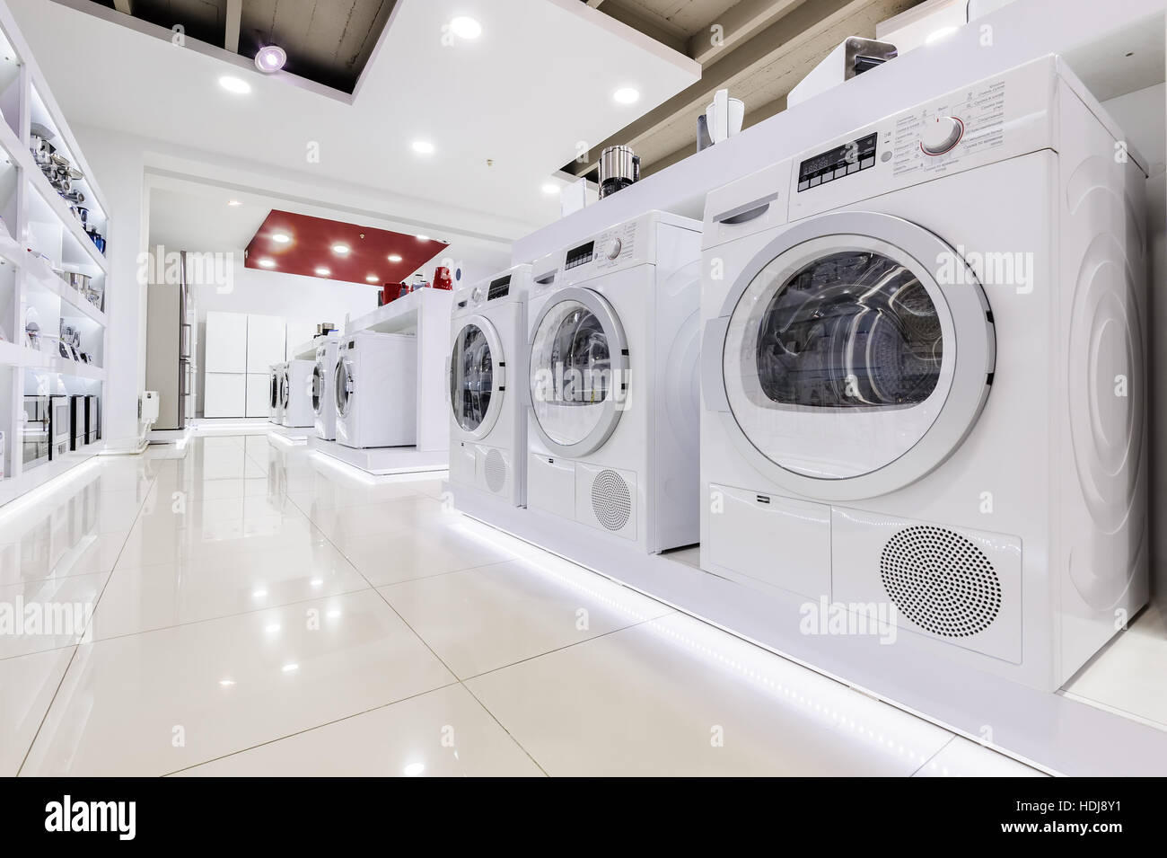 Home appliance in the store showroom Stock Photo