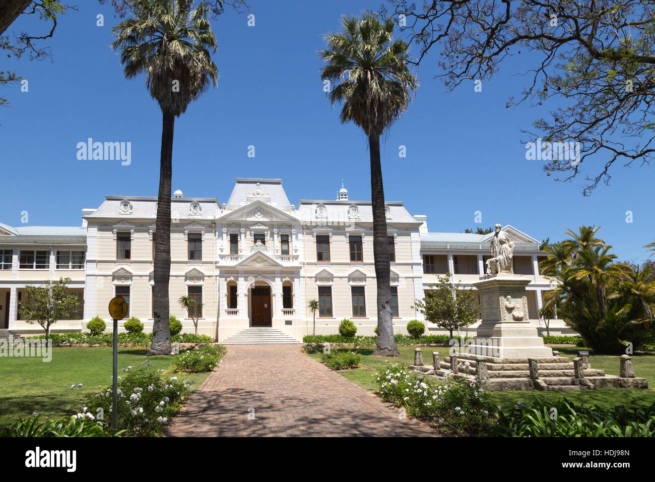 The 18th century Theological Seminary building,   Dorp Street, Stellenbosch South Africa Stock Photo
