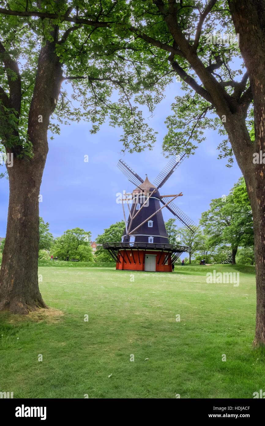 Windmill At The  Kastellet Fortress Copenhagen Denmark Stock Photo