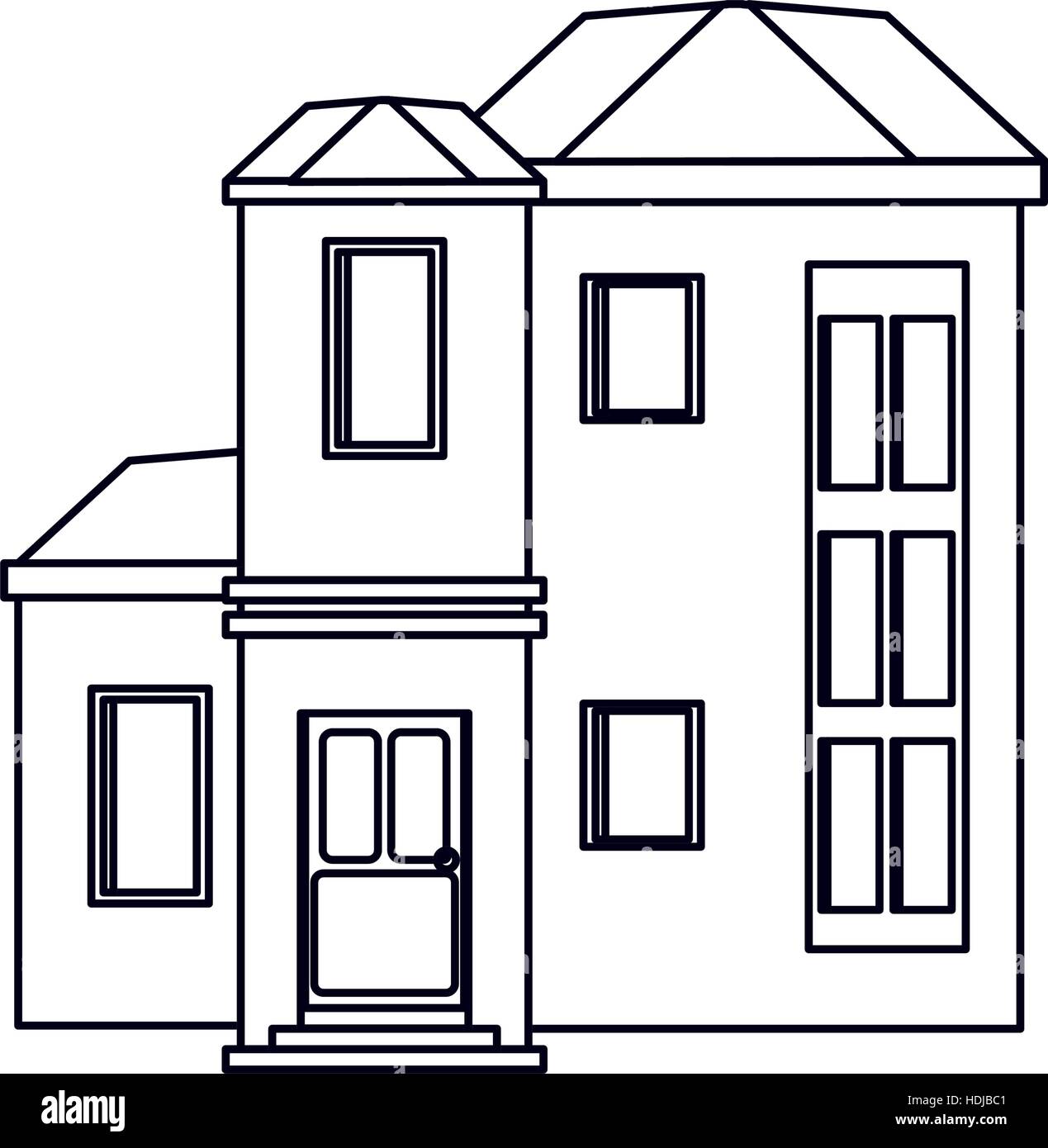 house urban expensive outline Stock Vector Image & Art Alamy