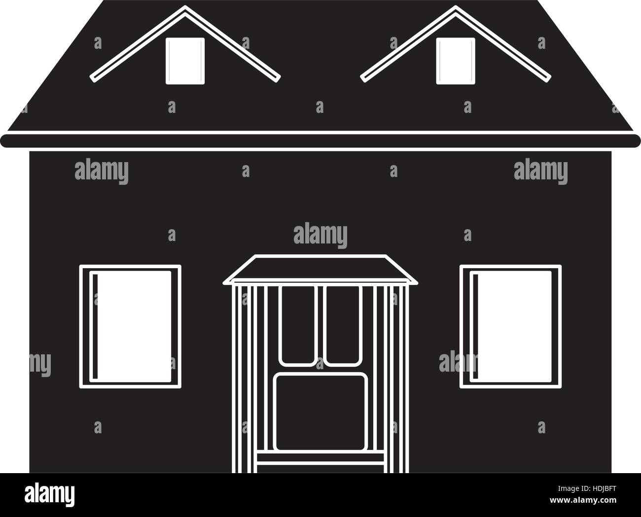 house facade loft pictogram Stock Vector Image & Art - Alamy