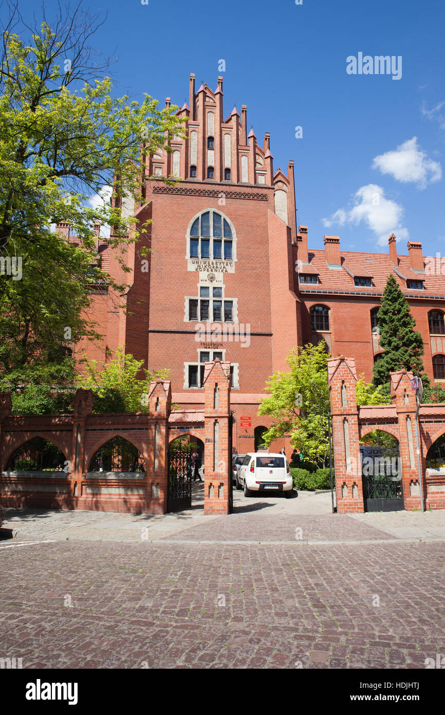 Collegium Maius of Nicolaus Copernicus University in Torun, Poland, neo-Gothic architecture Stock Photo