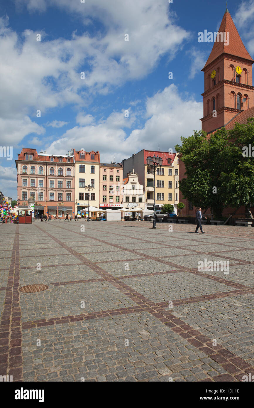 New Town Square (Polish: Rynek Nowomiejski) in Torun, Poland Stock Photo