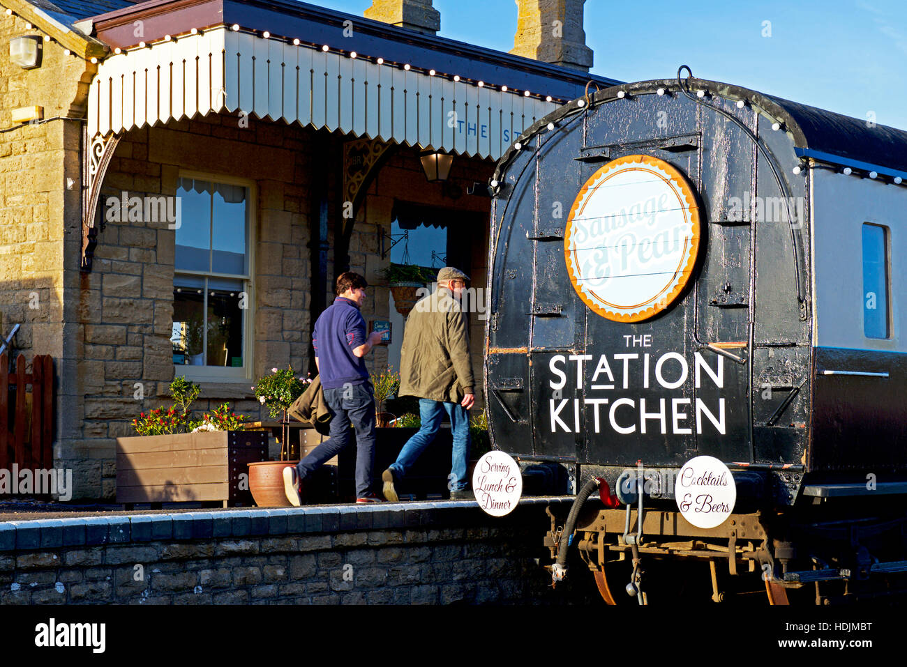 The Station Kitchen restaurant in West Bay, Bridport, Dorset, England UK  Stock Photo - Alamy