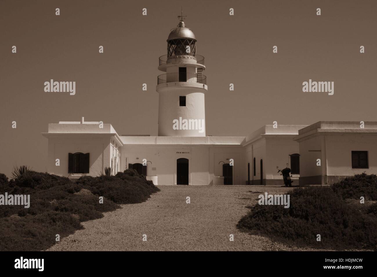 Lighthous on the Baleairic Island of Menorca Stock Photo