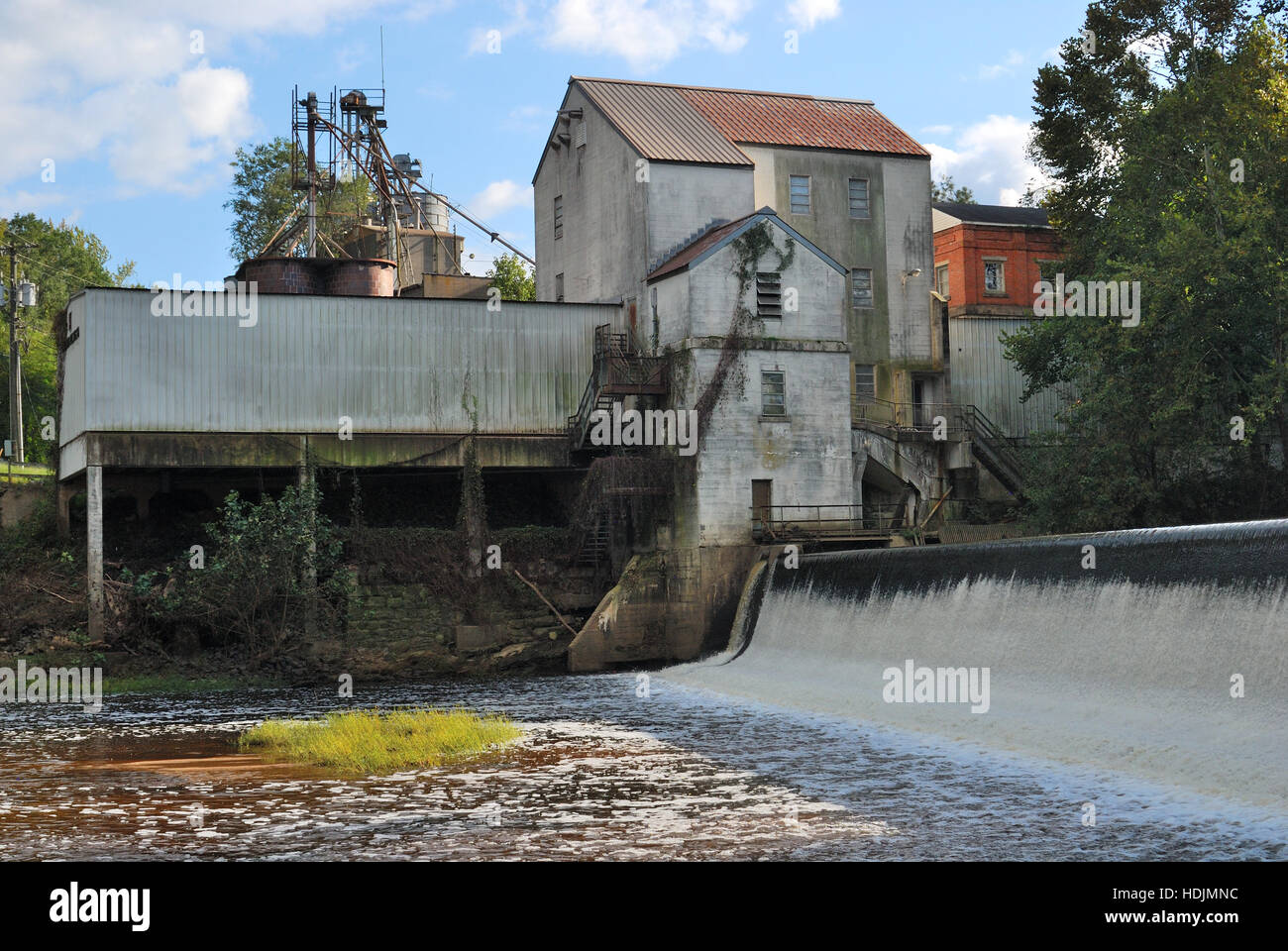 landscape, mill, dam, South Anna River, Ashland, Virginia USA Stock
