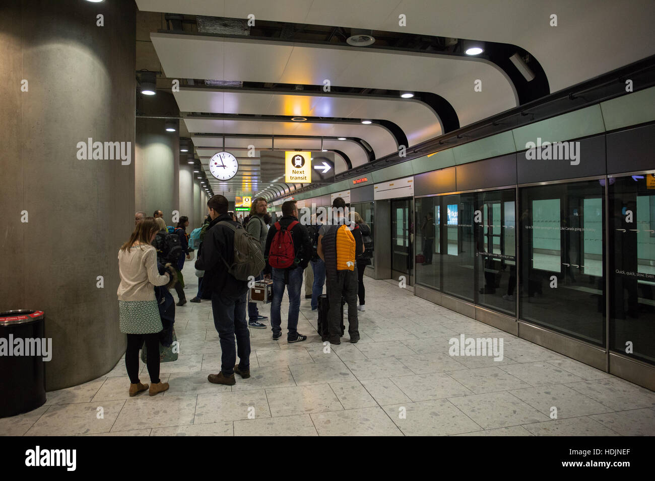 Shuttle train platform at LHR T5 Stock Photo Alamy Shuttle train platform at LHR T5 Stock Photo Alamy