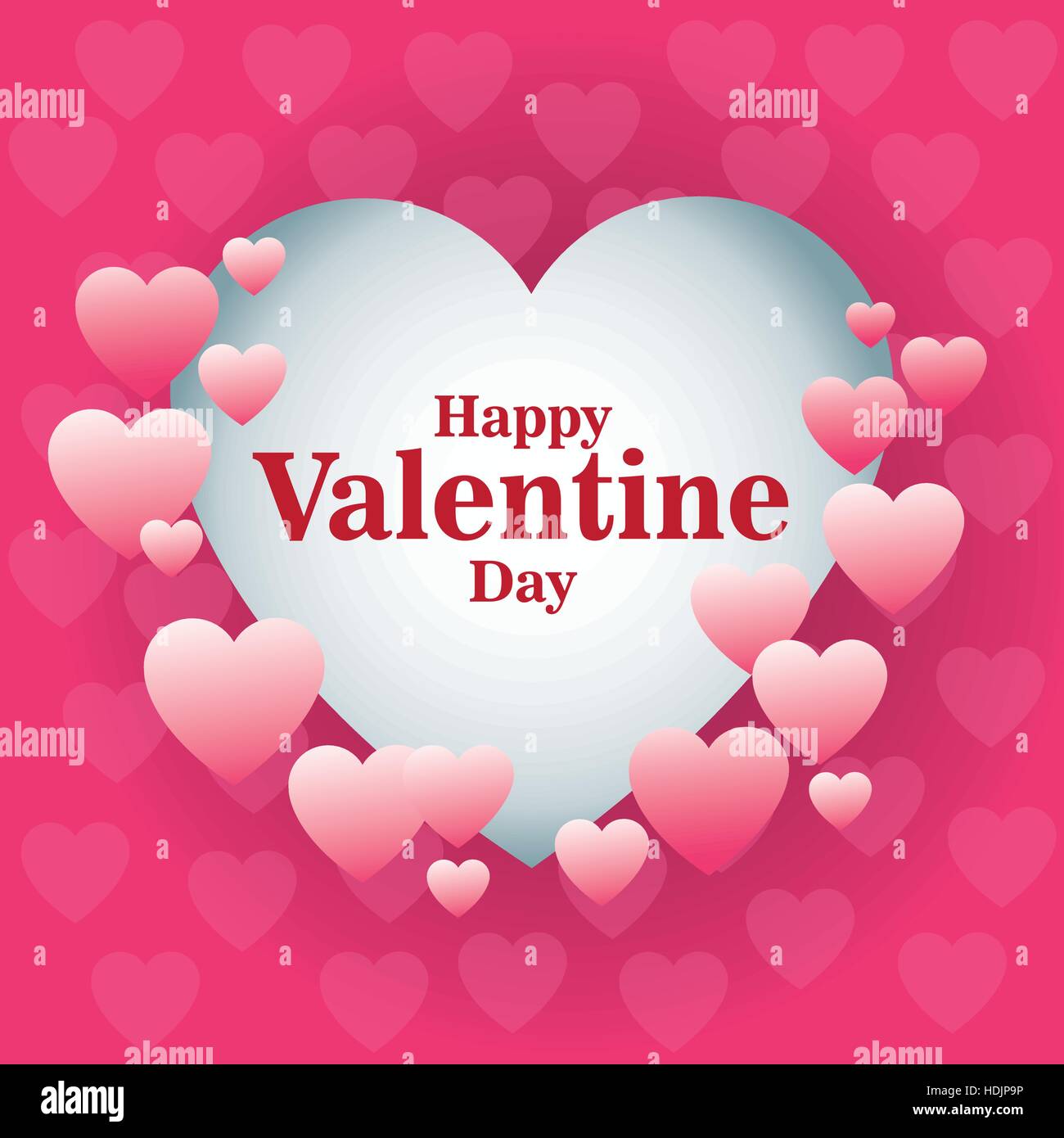 beautiful card happy valentines day frame heart pink background Stock  Vector Image & Art - Alamy