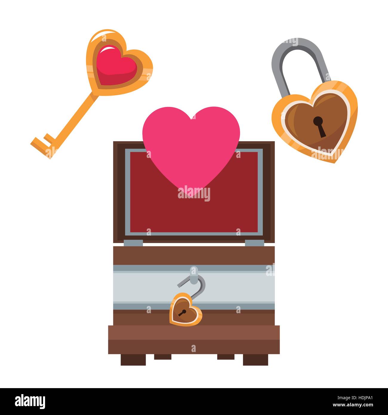 Heart Box Key Letter box key Stock Vector Images - Alamy