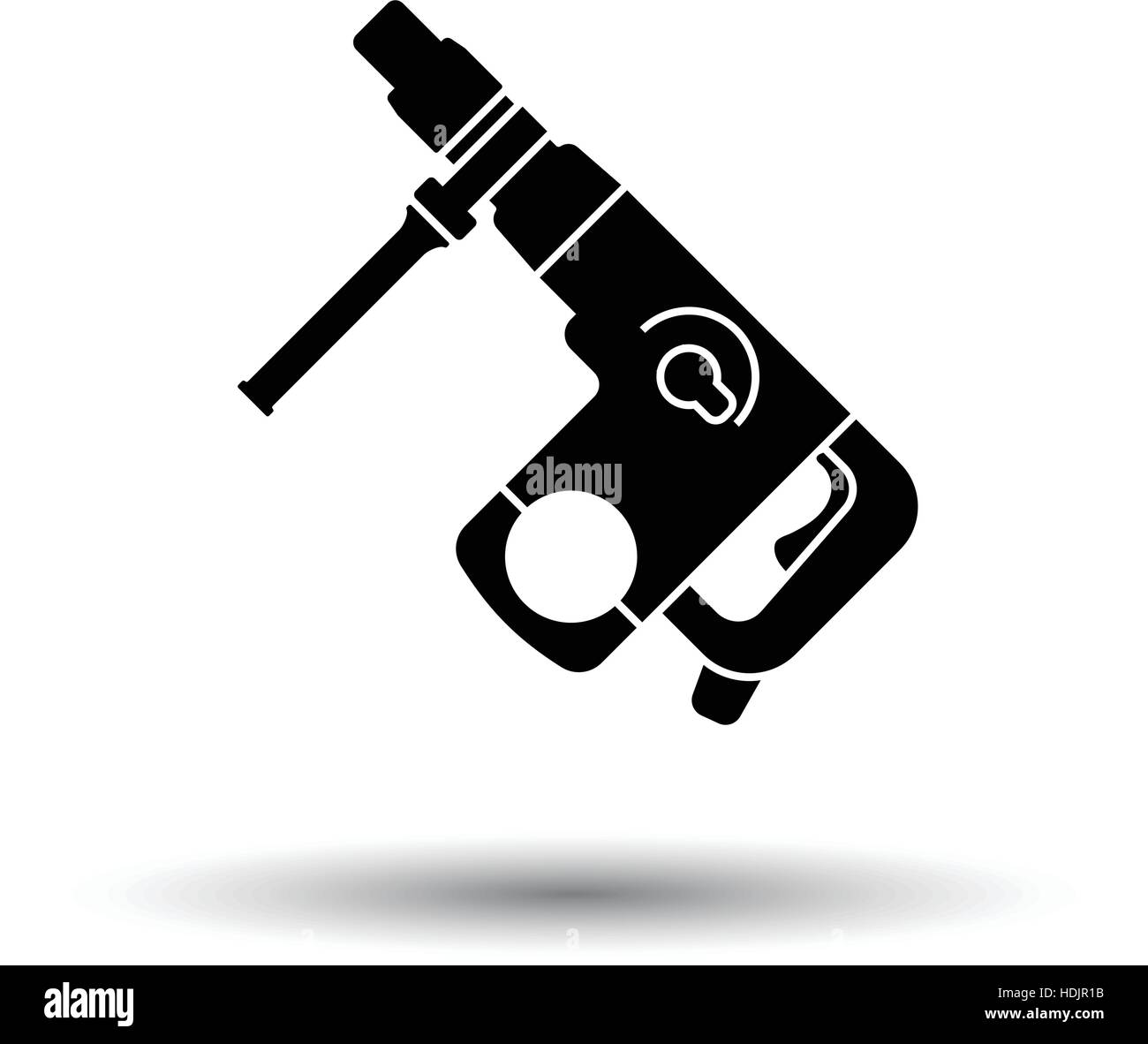 Electric perforator icon. White background with shadow design. Vector ...