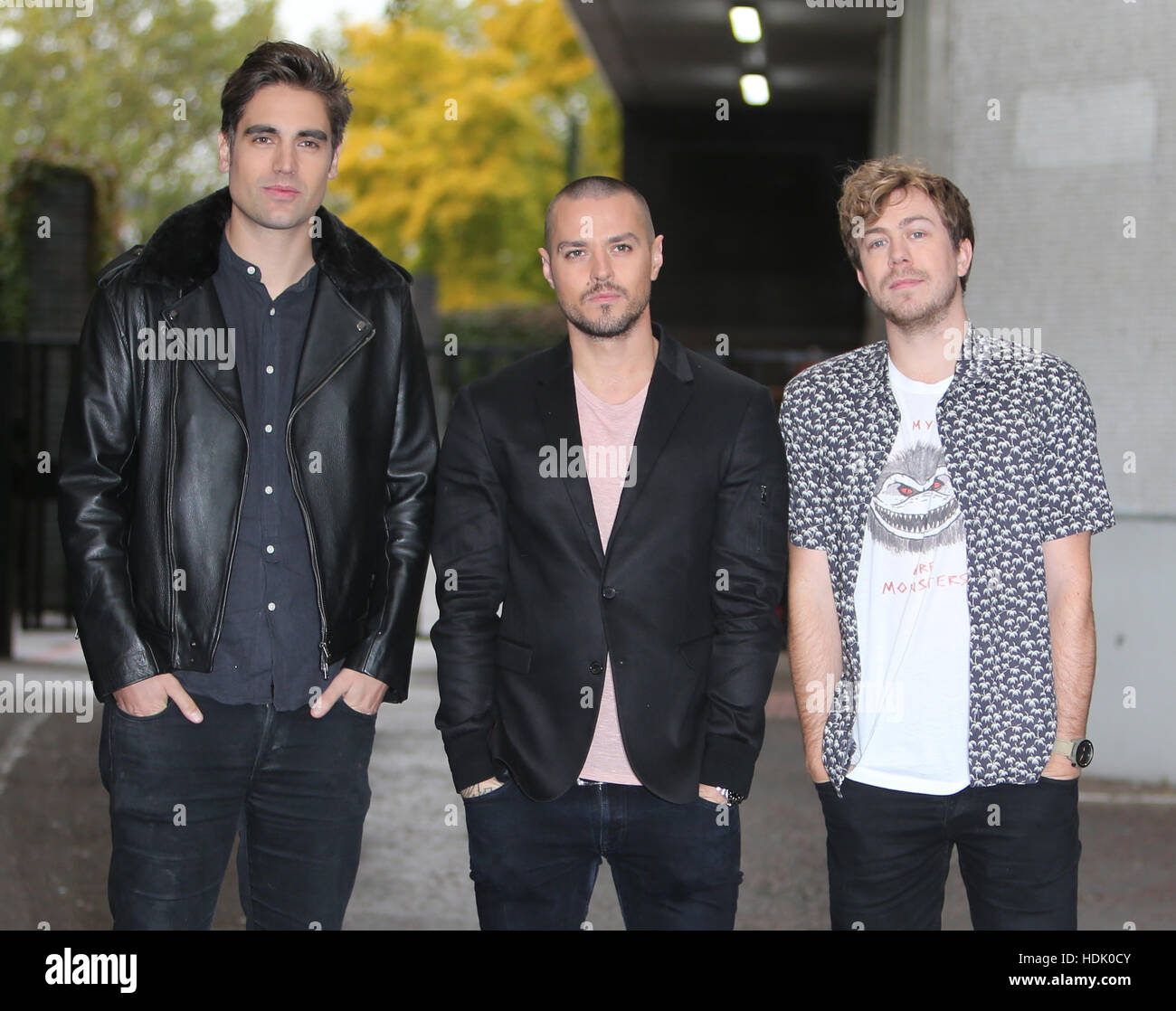 Busted outside ITV Studios today Featuring: Busted, Charlie Simpson ...