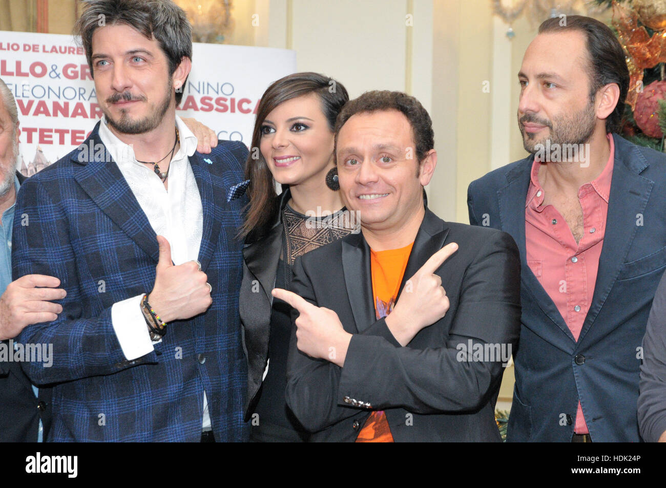 Napoli, Italy. 12th Dec, 2016. Italian actors Paolo Ruffini, Gli ...