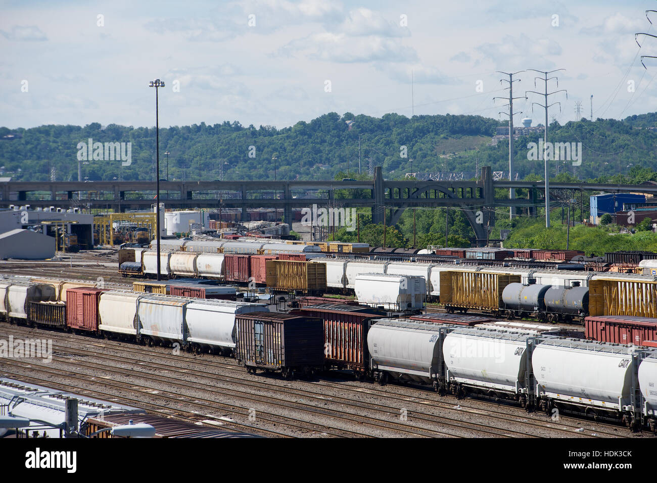 Queensgate Railroad Yard, Cincinnati, Ohio, USA Stock Photo Alamy